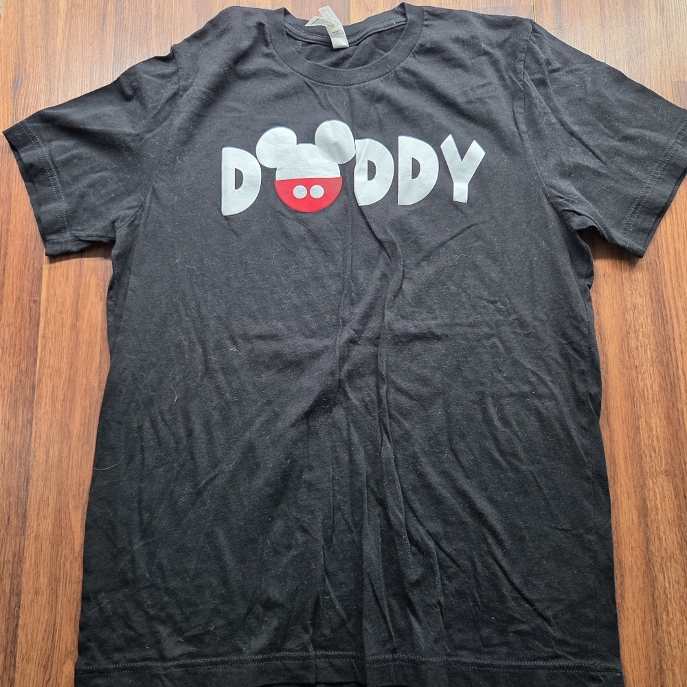 Daddy Disney Mickey Ears Canva Men's Large